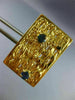 ANTIQUE LARGE 1.36CT AAA SAPPHIRE 14K YELLOW GOLD CLASSIC HANDCRAFTED CUFF LINKS
