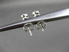 ESTATE .36CT DIAMOND 14K WHITE GOLD BEZEL BURNISHED ROUND STUD EARRINGS 4mm 7835