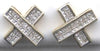 1.0CT DIAMOND 14KT WHITE GOLD 3D PRINCESS CLASSIC INVISIBLE X LOVE STUD EARRINGS