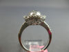 ESTATE LARGE .65CT DIAMOND 18KT WHITE GOLD 3D ETOILE OVAL MATTE & SHINY FUN RING