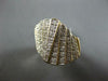 ESTATE LARGE 1.40CT DIAMOND 14KT 2 TONE GOLD MULTI ROW SIDEWAY ANNIVERSARY RING