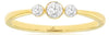 .27CT DIAMOND 14KT YELLOW GOLD ROUND 3 STONE PAST PRESENT FUTURE BEZEL LOVE RING