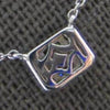.16CT DIAMOND 14KT WHITE GOLD 3D ROUND & BAGUETTE INVISIBLE RECTANGULAR NECKLACE