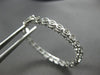 EXTRA LARGE 2.95CT DIAMOND 18K WHITE GOLD ROUND & BAGUETTE HOOP HANGING EARRINGS