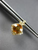 ESTATE 2.48CT DIAMOND & AAA CITRINE 14K YELLOW GOLD SQUARE HALO HANGING EARRINGS