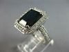 LARGE 4.74CT DIAMOND & AAA SAPPHIRE 14KT WHITE GOLD HALO ENGAGEMENT RING #27613