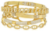 EXTRA LARGE 3.67CT DIAMOND 18KT YELLOW GOLD 3D MULTI LINK CUFF BANGLE BRACELET