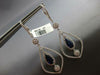 EXTRA LARGE 8.46CT DIAMOND & AAA SAPPHIRE 18KT TWO TONE GOLD 3D HANGING EARRINGS