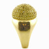 2.72CT FANCY YELLOW DIAMOND 18KT YELLOW GOLD 3D MULTI ROW DOME SHAPE FUN RING