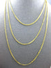ANTIQUE EXTRA LONG 18KT YELLOW GOLD 3D HANDCRAFTED LINK CHAIN NECKLACE #27998