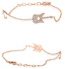 .15CT DIAMOND 14KT ROSE GOLD 3D GUITAR & MUSICAL NOTE BY THE YARD FUN BRACELET