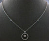 ESTATE .84CT DIAMOND 18K WHITE GOLD CIRCLE OF LIFE BY THE YARD FLOATING NECKLACE