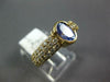 ESTATE 1.75CT DIAMOND & AAA TANZANITE 14K YELLOW GOLD OVAL BEZEL ENGAGEMENT RING