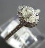 .81CT DIAMOND 14KT WHITE GOLD 3D PEAR SHAPE & ROUND CLASSIC HALO ENGAGEMENT RING