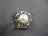 .80CT DIAMOND & AAA SOUTH SEA PEARL 14K WHITE GOLD OPEN FILIGREE FUN RING #27961