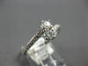 ESTATE .52CT DIAMOND 14K WHITE GOLD CLASSIC ROUND 2 STONE CRISS CROSS LOVE RING