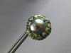 3.87CT DIAMOND & AAA SAPPHIRE & TSAVORITE & AAA PEARL 18KT YELLOW GOLD EARRINGS