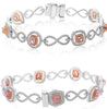 2.83CT WHITE & PINK DIAMOND 18KT WHITE & ROSE GOLD MULTI SHAPE & ROUND BRACELET