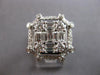 EXTRA LARGE 1.96CT DIAMOND 18KT WHITE GOLD 3D ROUND & BAGUETTE ANNIVERSARY RING