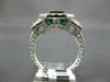 5.7CT DIAMOND & AAA EMERALD 18K WHITE GOLD SQUARE 3/4TH ETERNITY ENGAGEMENT RING