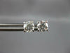 1.05CT DIAMOND 14KT WHITE GOLD 3D ROUND SOLITAIRE SCREWBACK STUD EARRINGS #21251