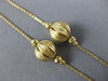 ESTATE LARGE & EXTRA LONG 14KT YELLOW GOLD MATTE & SHINY MULTI BEAD FUN NECKLACE