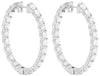 8.12CT DIAMOND 14KT WHITE GOLD 3D CLASSIC ROUND SHARED PRONG INSIDE OUT EARRINGS