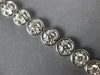 ESTATE LARGE 4.01CT DIAMOND 14KT WHITE GOLD 3D ROUND BEZEL PRONG TENNIS BRACELET