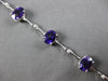 6.42CT DIAMOND & AAA AMETHYST 14K WHITE GOLD OVAL & ROUND BAMBOO TENNIS BRACELET