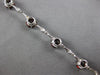 9.14CT DIAMOND & AAA GARNET 14KT WHITE GOLD 3D ROUND BY THE YARD TENNIS BRACELET