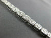 ESTATE 1.28CT DIAMOND 18K WHITE GOLD CLUSTER ROUND SQUARE SEMI ETERNITY BRACELET