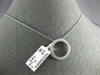 ESTATE .15CT DIAMOND 14K WHITE GOLD CLASSIC CIRCLE OF LIFE FLOATING LOVE PENDANT