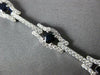 5.16CT DIAMOND & AAA SAPPHIRE 14KT WHITE GOLD 3D ROUND OCTAGON TENNIS BRACELET