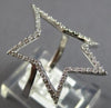 ESTATE LARGE .23CT DIAMOND 14KT WHITE GOLD 3D CLASSIC OPEN STAR FUN LOVE RING