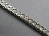 ESTATE 2.20CT DIAMOND 14K WHITE GOLD 3D CLASSIC ROUND SEMI BEZEL TENNIS BRACELET
