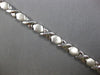 ESTATE WIDE 14KT WHITE GOLD 3D CLASSIC MATTE & SHINY XO LOVE BRACELET