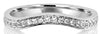 .24CT DIAMOND 18K WHITE GOLD CLASSIC ROUND PAVE CHANNEL V SHAPE ANNIVERSARY RING