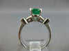 ESTATE 1.76CT DIAMOND & AAA EMERALD 14KT WHITE GOLD OVAL ENGAGEMENT RING #27630