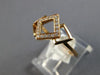 ESTATE .10CT DIAMOND 14KT ROSE GOLD 3D CLASSIC ROUND GEOMETRICAL FUN LOVE RING