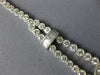 ESTATE LARGE 15.25CT DIAMOND PLATINUM ROUND & BAGUETTE 2 ROW COCKTAIL NECKLACE