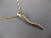 ESTATE 1.88CT DIAMOND 18K 2 TONE GOLD 3D 2 ROW SWIRL DOUBLE BAR FLOATING PENDANT