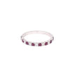 .45CT DIAMOND & AAA RUBY 18KT WHITE GOLD CLASSIC SEMI ETERNITY ANNIVERSARY RING