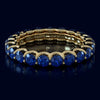 3.10CT AAA SAPPHIRE 14KT YELLOW GOLD CLASSIC SHARED PRONG ETERNITY LOVE FUN RING