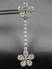 EXTRA LARGE 3.65CT DIAMOND 18KT WHITE GOLD 3D FLOWER CHANDELIER HANGING EARRINGS