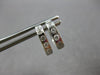 ANTIQUE .26CT DIAMOND 18K WHITE GOLD HANDCRAFTED FILIGREE SQUARE EARRINGS #28014