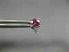 ANTIQUE .86CT DIAMOND & AAA PINK SAPPHIRE 14KT WHITE GOLD STUD EARRINGS #23439