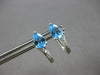 ESTATE 2.04CT DIAMOND & AAA BLUE TOPAZ 18K WHITE GOLD LEVERBACK HANGING EARRINGS