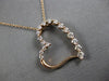 .46CT DIAMOND 18KT ROSE GOLD 3D CLASSIC OPEN HEART JOURNEY LOVE FLOATING PENDANT
