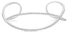 LARGE 1.50CT DIAMOND 18K WHITE GOLD 3D CRISS CROSS INFINITY LOVE BANGLE BRACELET