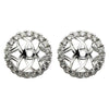ESTATE .68CT ROUND DIAMOND 18KT WHITE GOLD 3D ROUND SHARE PRONG JACKET EARRINGS